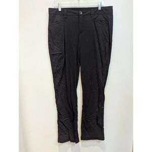 Eddie Bauer Cargo Pants Women's Size 12 Black Roll Up Hiking Stretch Performance